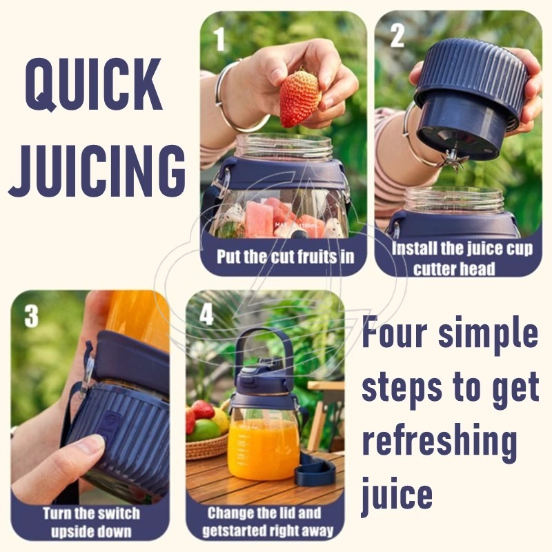 Mini Portable Electric Juicer  - đánh giá và giá Portable Blender Usb Rechargeable